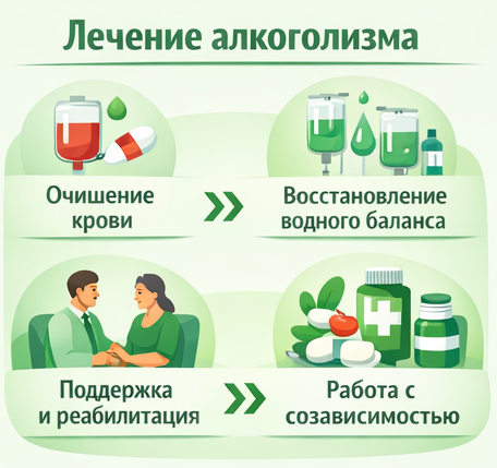 лечение алкоголизма в Заречном Пензенская обл. этапы